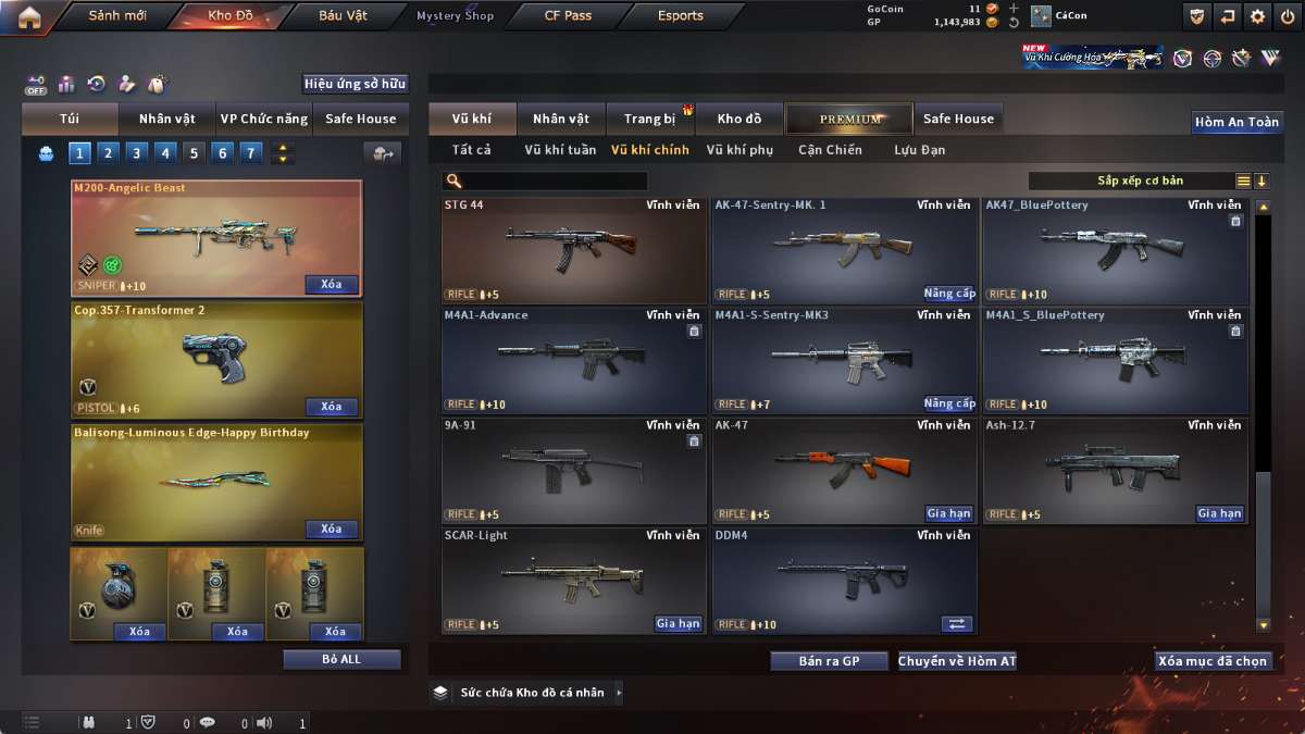 shop acc cf uy tin gia re